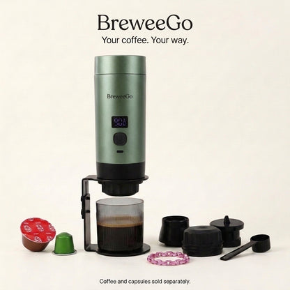 BreweeGo 3-in-1 Portable Espresso & Coffee Maker