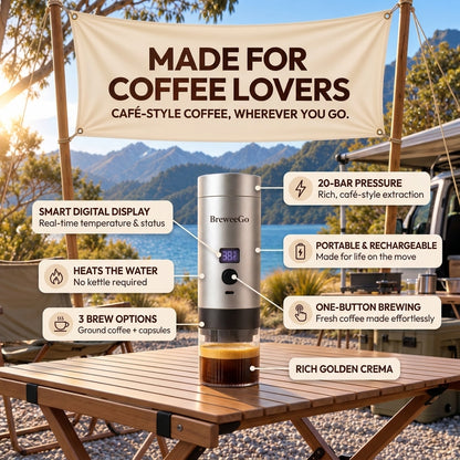 BreweeGo 3-in-1 Portable Espresso & Coffee Maker