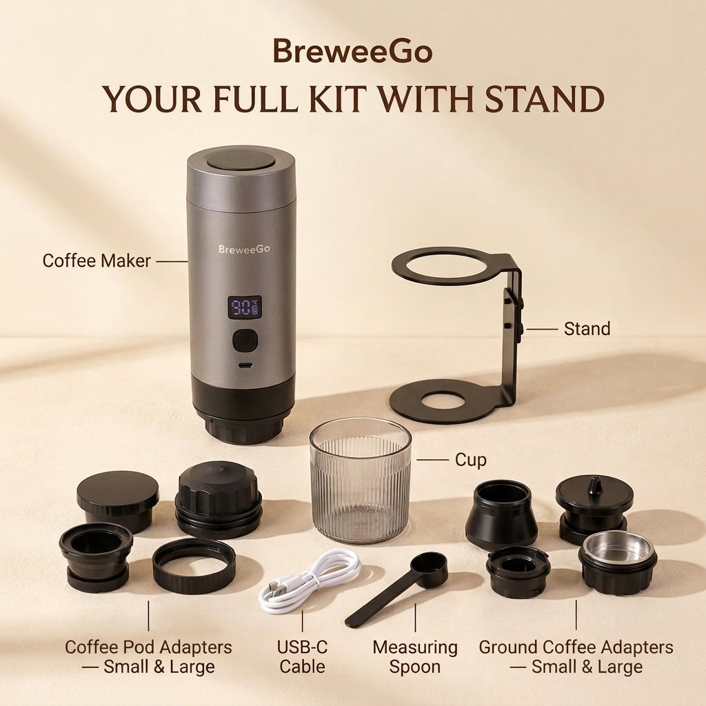 BreweeGo 3-in-1 Portable Espresso & Coffee Maker