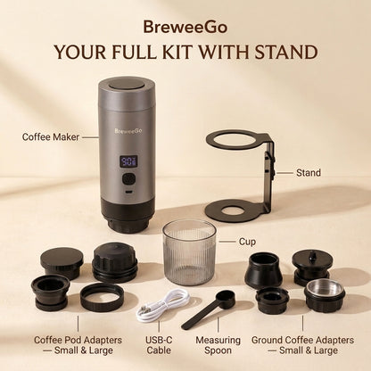 BreweeGo 3-in-1 Portable Espresso & Coffee Maker