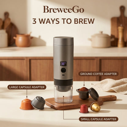 BreweeGo 3-in-1 Portable Espresso & Coffee Maker