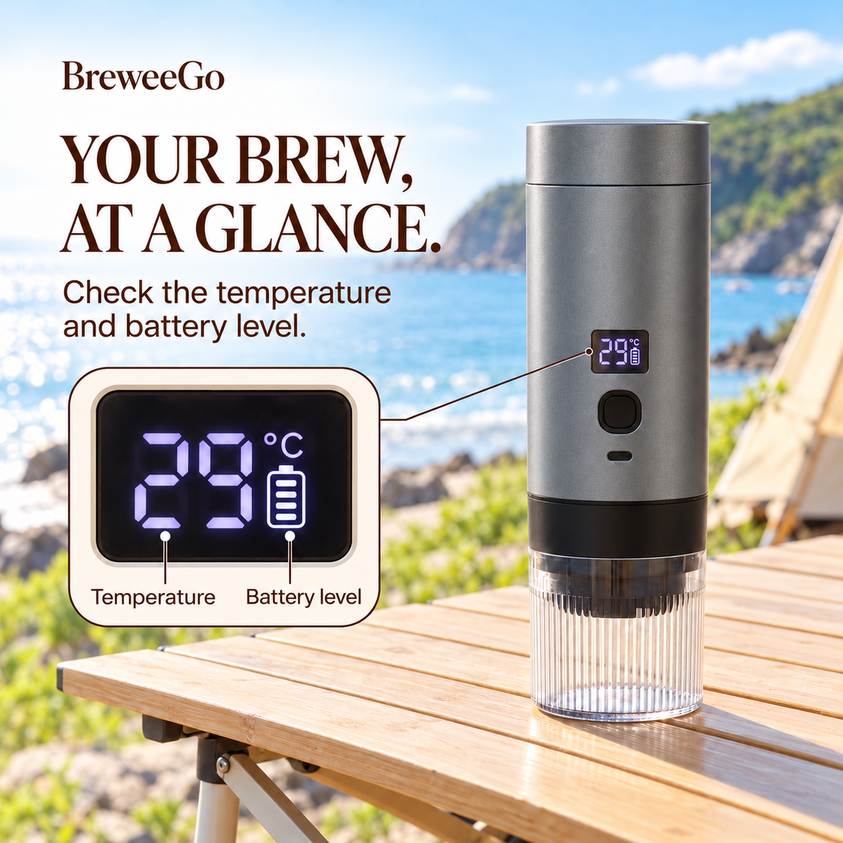 BreweeGo 3-in-1 Portable Espresso & Coffee Maker